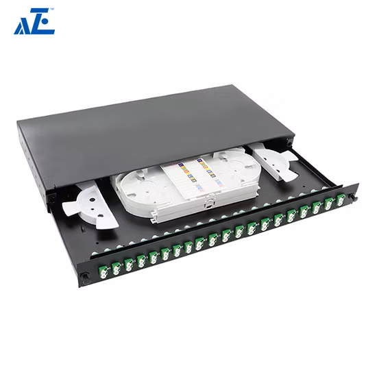 Aze 144 Port Fiber Optic Patch Panel 4u ODF Rack Mount Sliding Patch Panel
